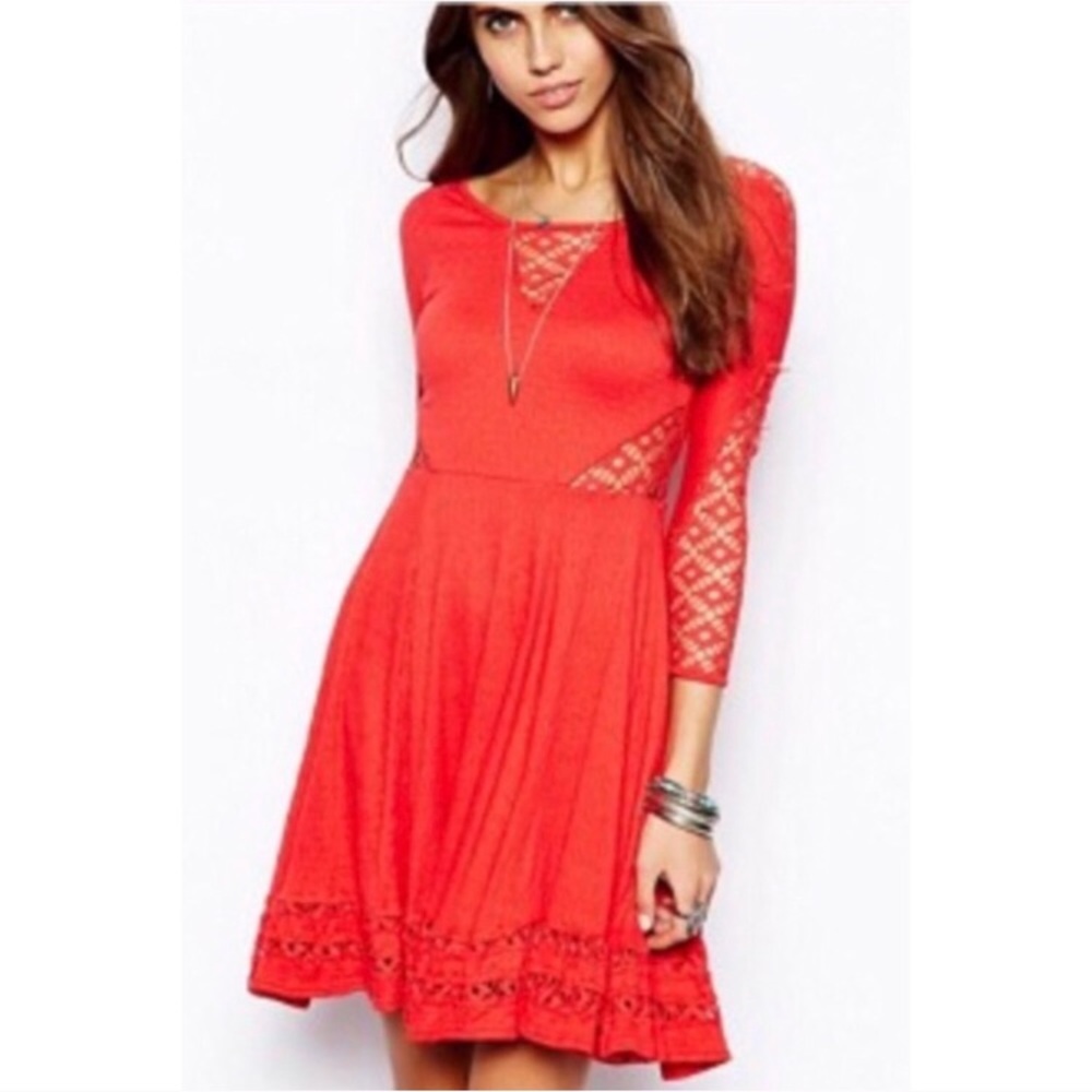 NWT Free People Cut Out Strawberry Pink - Picture 4 of 7